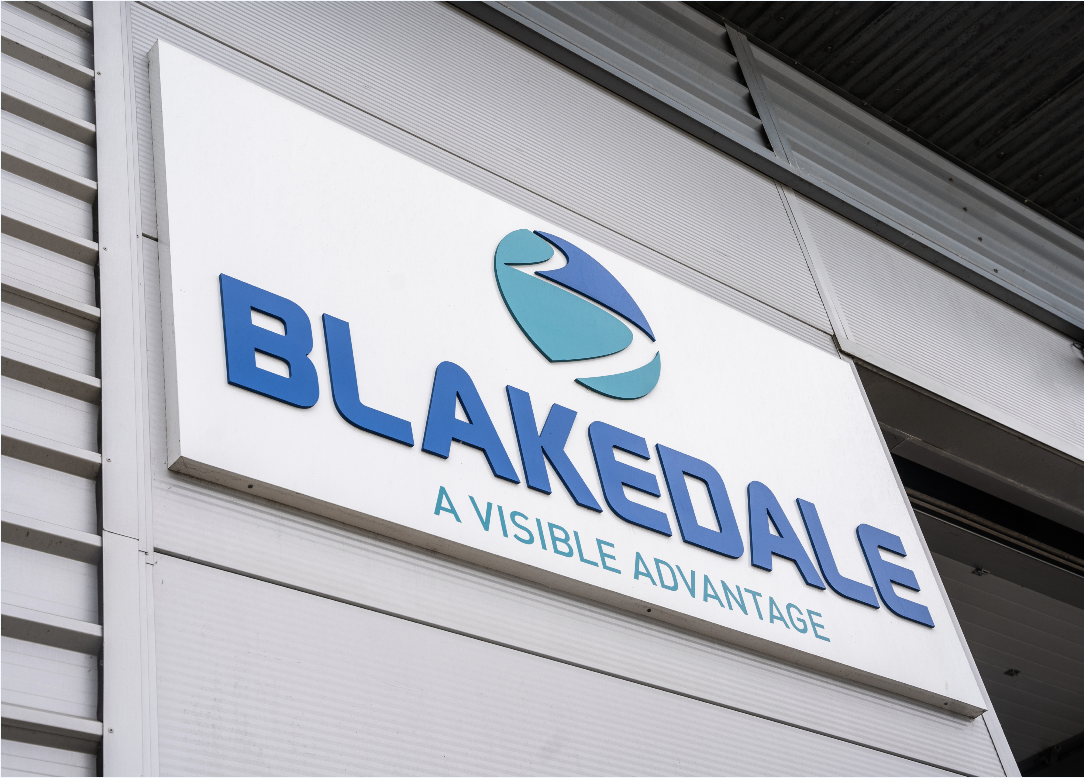 Blakedale head office logo board