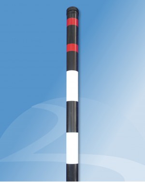 Snow pole hazard delineator in red and white available at Blakedale
