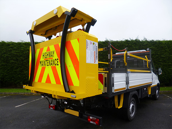 3.5t Impact Protection Vehicle with fitted mini crash cushion