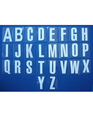 Letter A-Z adhesive sticker white