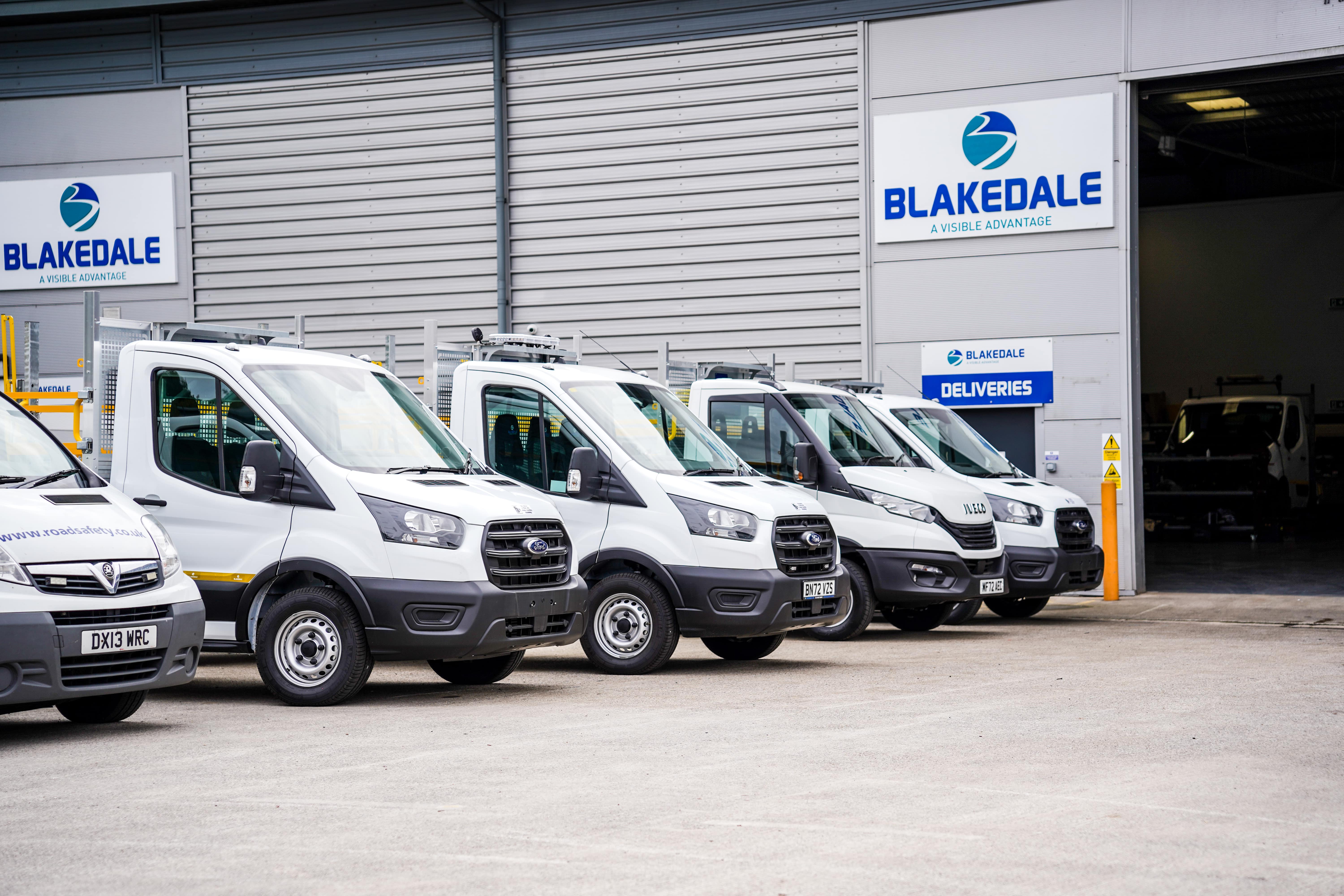 Blakedale Fleet of Traffic Management Vehicles in the Yard