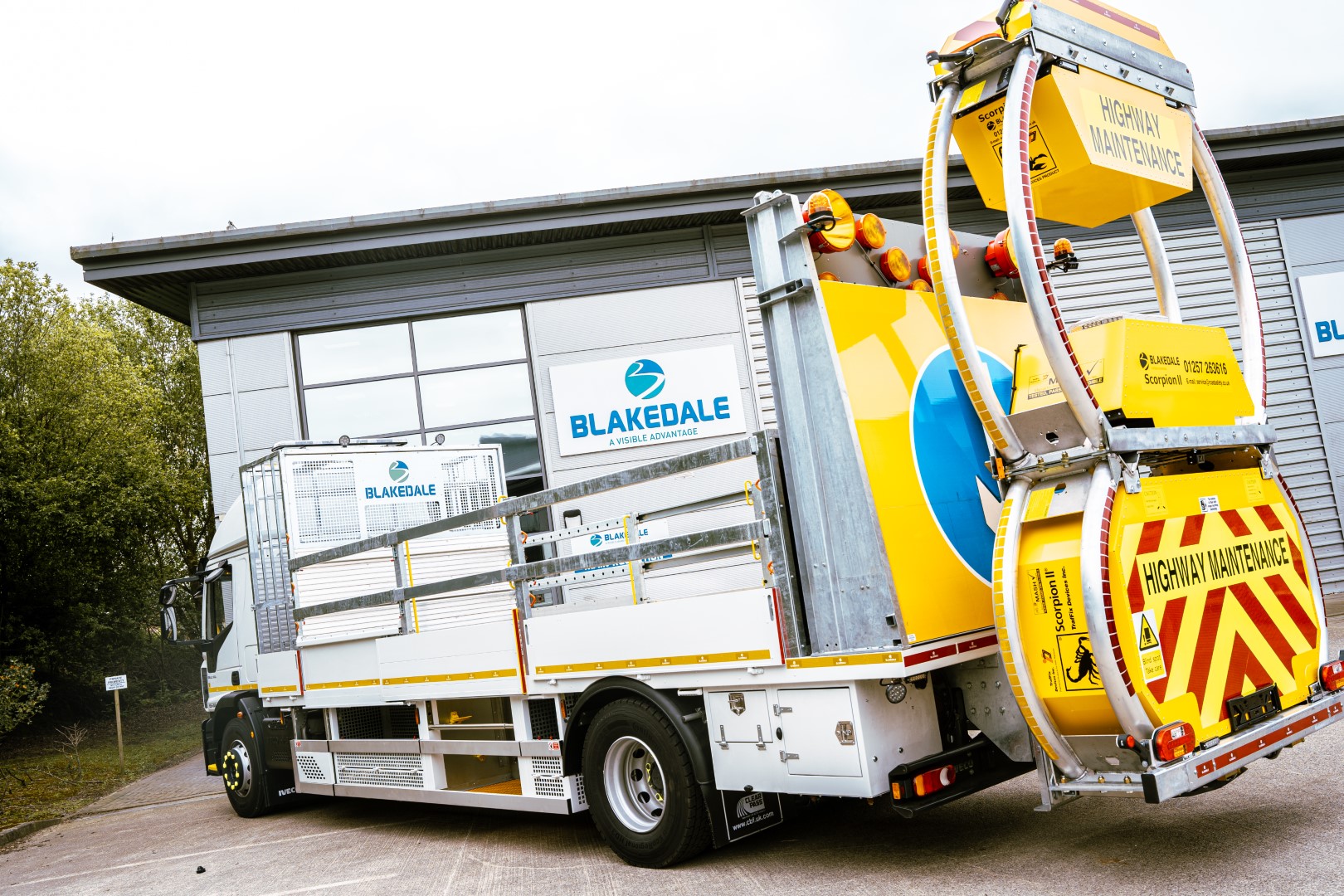 Scorpion II Crash Cushion Impact Protection Vehicle at Blakedale Head Office