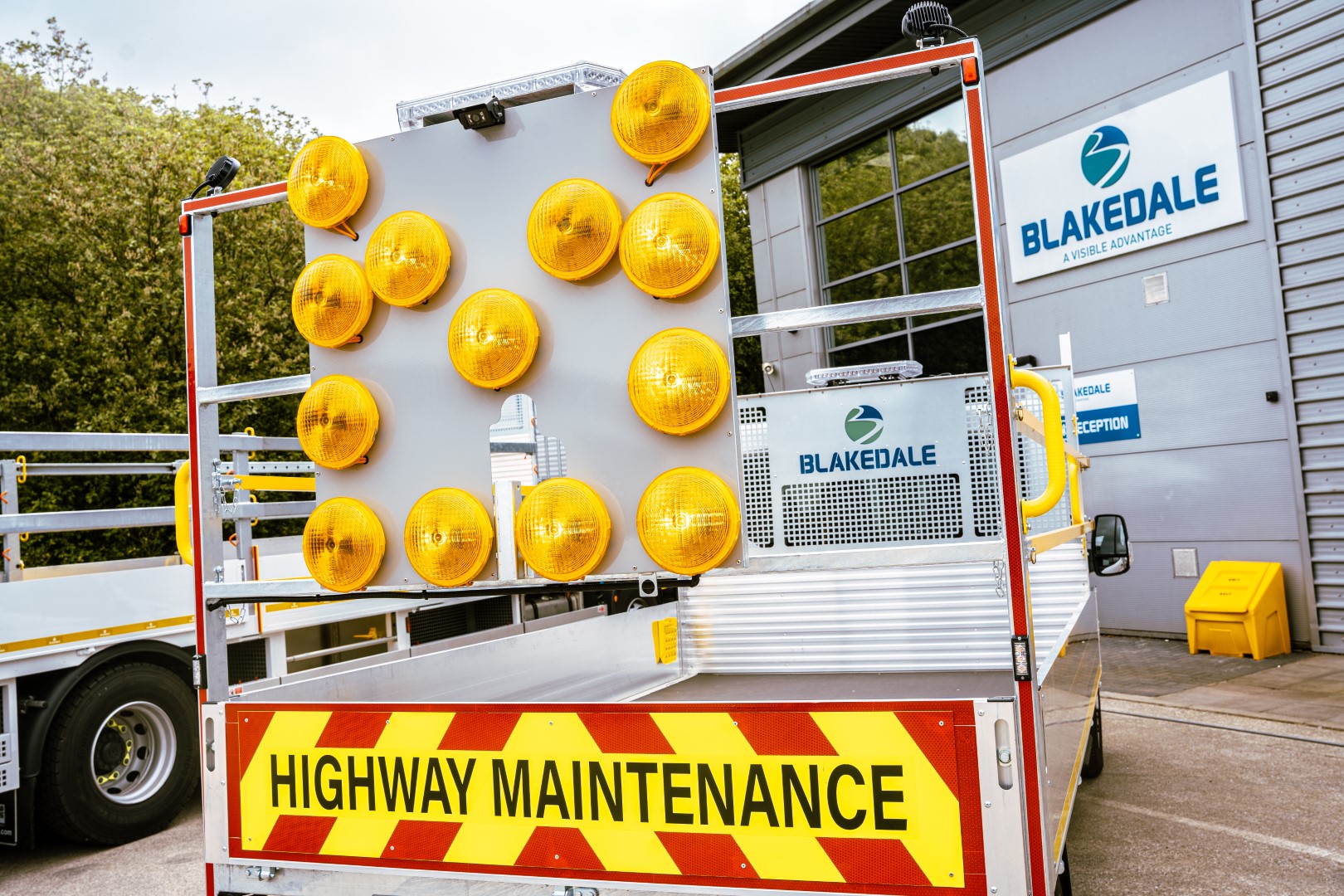 3.5t Traffic Management Vehicle with LP13 Arrow Board Close Up from the Back